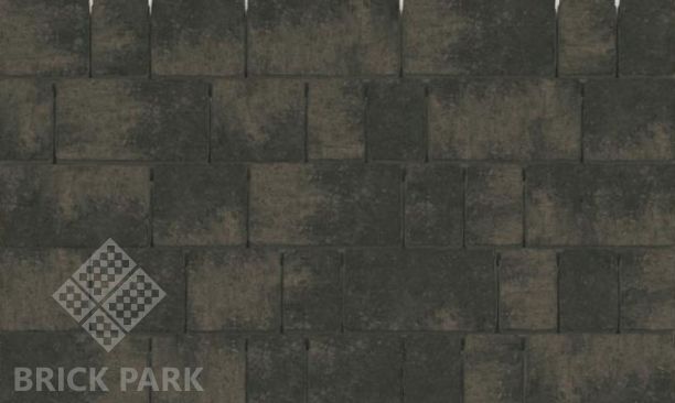 Тротуарная плитка Каменный век Старый город Color Mix Коричнево-черный 100×160×60