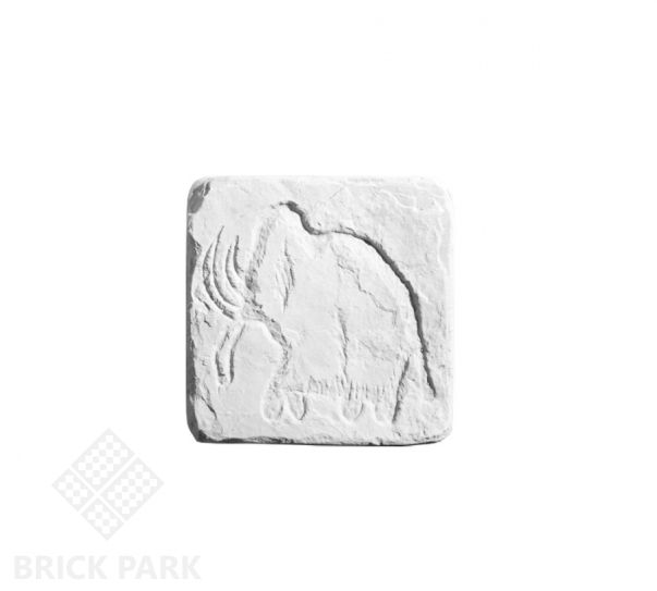 Декоративная вставка Идеальный камень "Наскальная живопись" №5 белый