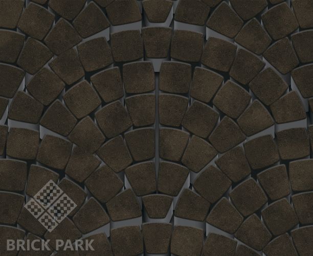 Тротуарная плитка Каменный век Классико Ориджинал Color Mix Коричнево-черный 110(57)×86×60