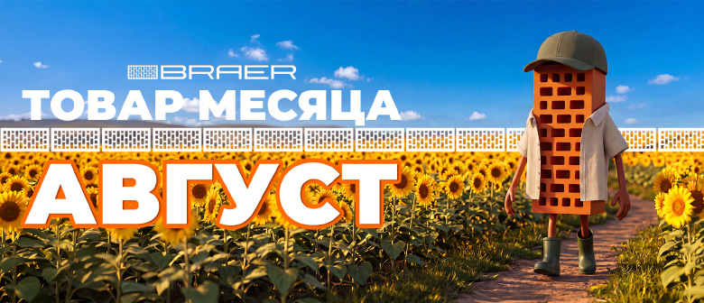 Август, акция Товар месяца на продукцию БРАЕР