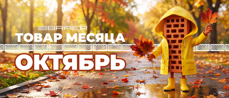Акция «Товар месяца» на керамическую продукцию BRAER весь Октябрь Акция «Товар месяца» на керамическую продукцию BRAER весь Октябрь
