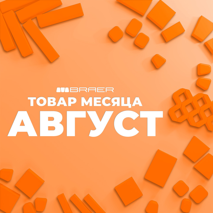 Август - Акция «Товар месяца» на тротуарную плитку BRAER