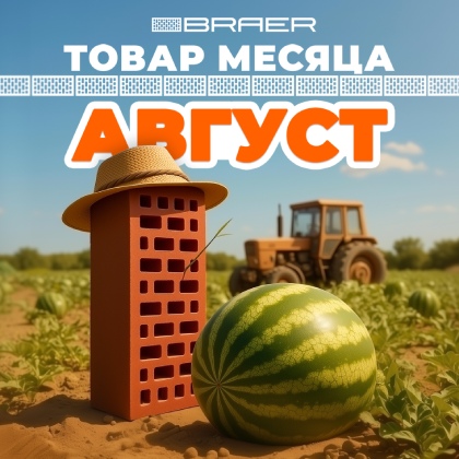 Акция «Товар месяца» на керамическую продукцию BRAER Август