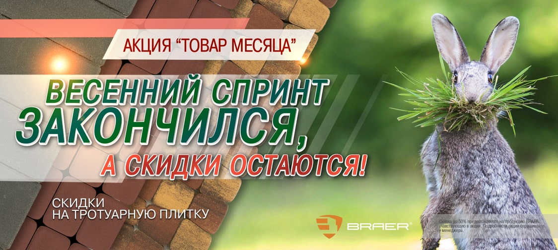 Браер акция на тротуарную плитку