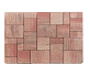 Бетонная брусчатка БРАЕР Мозаика Color mix Фламинго 200x100x60