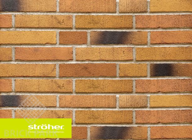 Клинкерная плитка Stroeher Handstrich 391 ockererz с затиркой шва