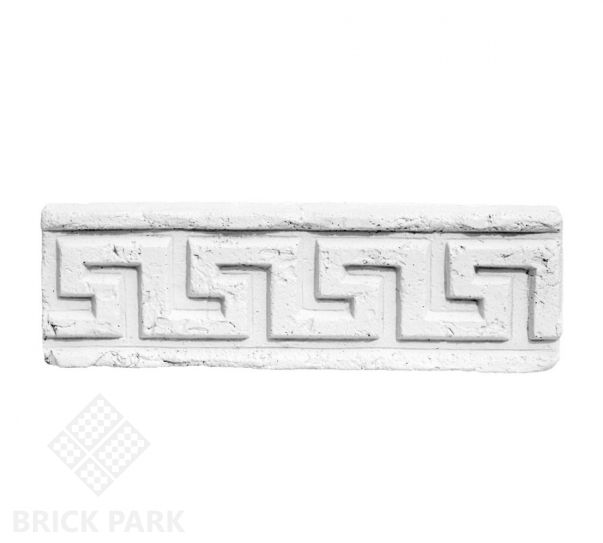 Фасадный карниз Идеальный камень "Меандр широкий" линейный белый