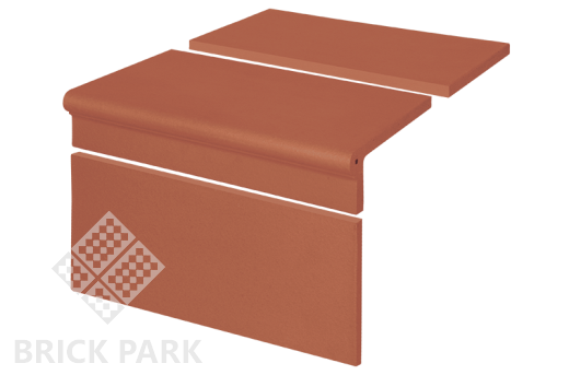 Клинкерный набор римский KING KLINKER рифленый Рубиновый красный (01), 330/175x245x12 мм