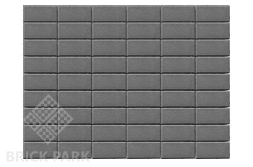Бетонная брусчатка БРАЕР Прямоугольник серый 200x100x40