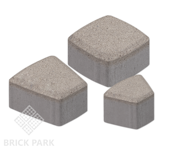 Тротуарная плитка Каменный век Классико Ориджинал Color Mix Коричнево-черный 110(57)×86×60