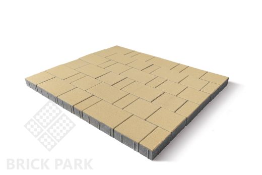 Бетонная брусчатка БРАЕР Старый город Ландхаус песочный 160x160x80