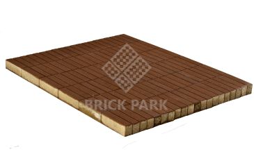 Бетонная брусчатка БРАЕР Прямоугольник Коричневый 200x50x60