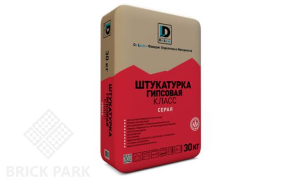 Штукатурка гипсовая De Luxe КЛАСС СЕРАЯ МН