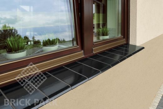 Клинкерный подоконник King Klinker Onyx black (17) 150x120x15 мм