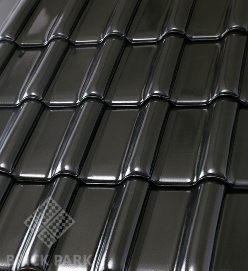 Керамическая черепица Roben FLANDERNplus Schwarz-matt, glasur (Черный матовый, глазурь)