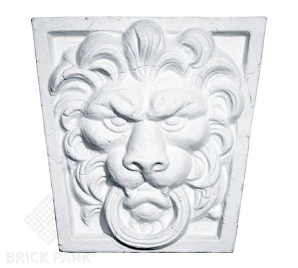 Фасадный замковый камень Идеальный камень "Лев" белый