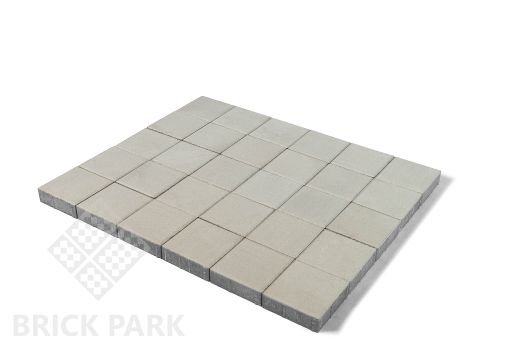 Бетонная брусчатка БРАЕР Лувр Белый 200x200x60