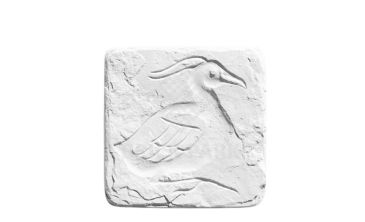 Декоративная вставка Идеальный камень "Птицы" №3 белый
