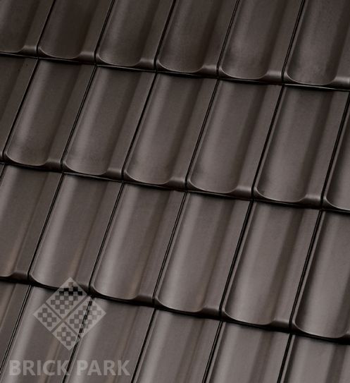 Керамическая черепица Roben RHEINLAND Altfarben (Старые краски, Темно-коричневый, ангоб)