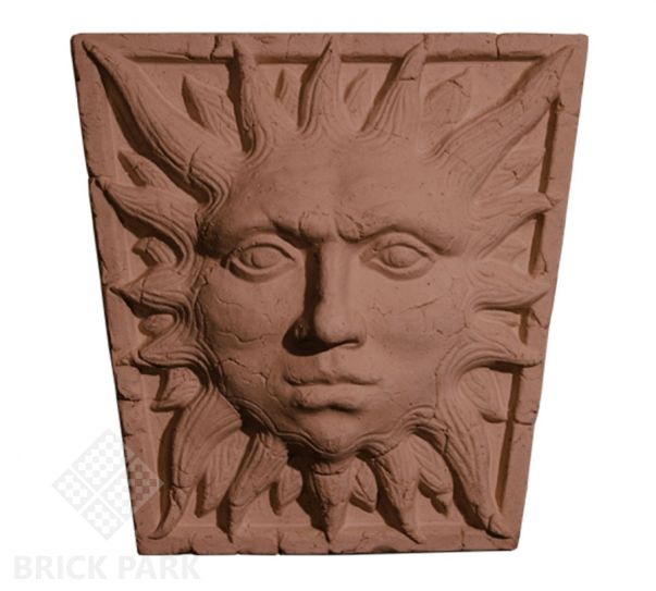 Фасадный замковый камень Идеальный камень "Солнце" коричневый
