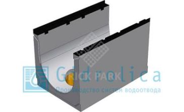 BGZ-S лоток для тяжелых нагрузок DN 500, № 5-0 с верт. водосливом, с чугунной насадкой, без уклон