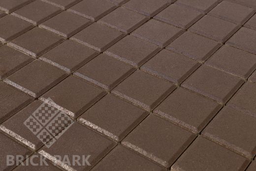 Бетонная брусчатка БРАЕР Лувр Коричневый 100x100x60