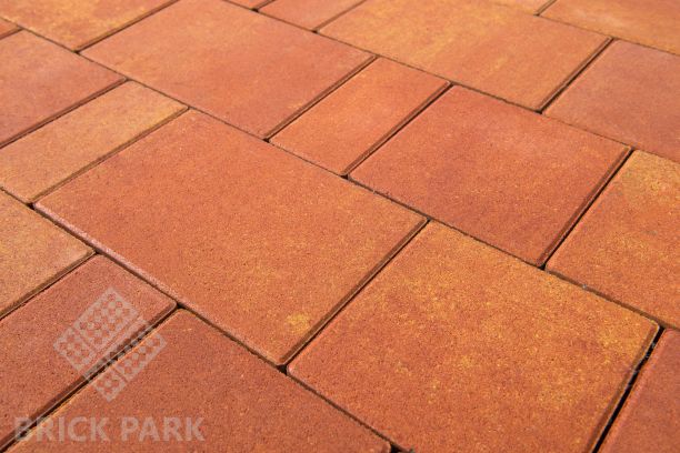 Бетонная брусчатка БРАЕР Старый город Ландхаус Color Mix 10 Рассвет 80x160x80