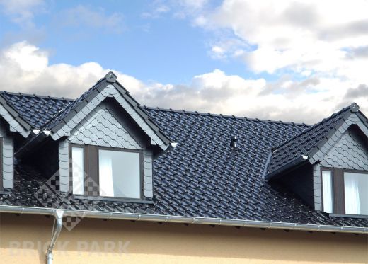 Керамическая черепица Roben BARI Schwarz-matt, glasur (Черный, матовая глазурь)