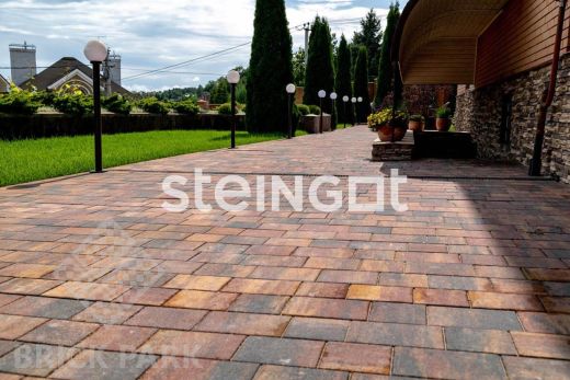 Тротуарная плитка Новый город Агатовый камень (Blend) 40 мм