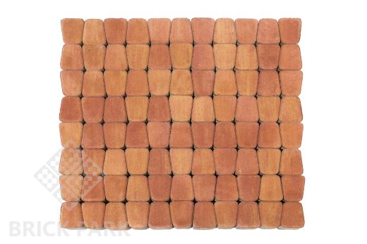 Бетонная брусчатка БРАЕР Классико круговая Color Mix Тип 10 РАССВЕТ