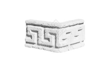 Фасадный карниз Идеальный камень "Меандр узкий" угловой белый
