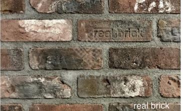 Кирпич ручной формовки Real Brick КР/ 0,5 ПФ угловой antic RB 04 глина бордовая 