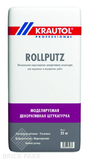 Декоративная штукатурка на минеральной основе Krautol Rollputz / Ролпутц 25 кг