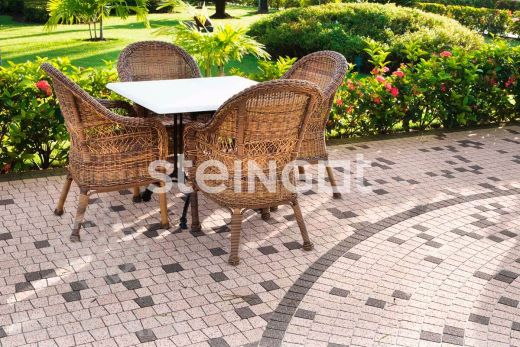 Тротуарная плитка Классика Арко Кофейный гранит (Bruno) 60 мм