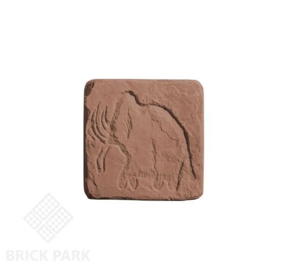 Декоративная вставка Идеальный камень "Наскальная живопись" №5 коричневый
