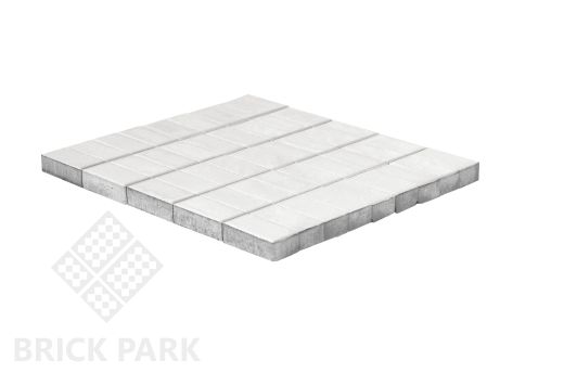 Бетонная брусчатка БРАЕР Прямоугольник Белый 200x100x40
