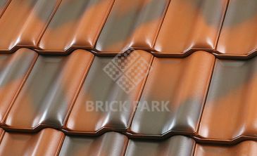 Керамическая черепица Roben FLANDERN Kupferbraun-nuanciert (Медно-коричневый пестрый, ангоб)