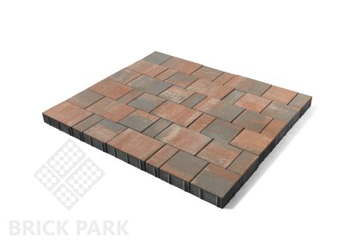 Бетонная брусчатка БРАЕР Старый город Ландхаус Color Mix Тип 4 / Койот 80x160x60