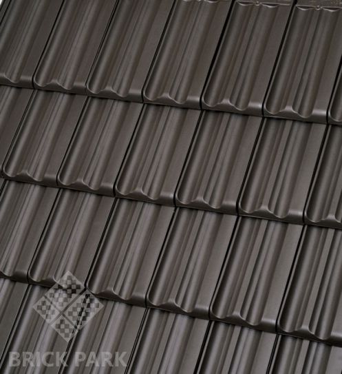 Керамическая черепица Roben ELSASS Altfarben (Старые краски, Темно-коричневый, ангоб)