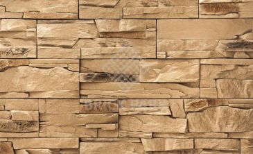 Декоративный камень Bergstone Каменный утес кофе с молоком 03 (Угловой)