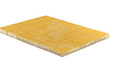 Бетонная брусчатка БРАЕР Прямоугольник Желтый 200x100x60