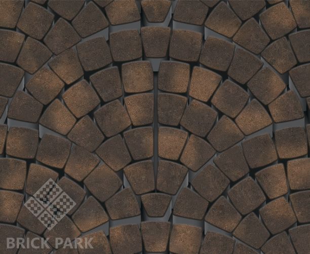 Тротуарная плитка Каменный век Классико Ориджинал Color Mix Желто-коричневый 110(57)×86×60