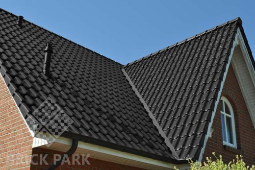 Керамическая черепица Roben FLANDERN Schwarz-matt, glasur (Черный матовый, глазурь)