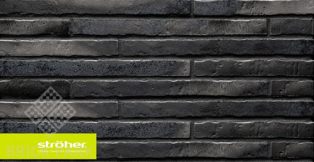 Клинкерная плитка Stroeher Riegel 453 silber-schwarz с затиркой шва