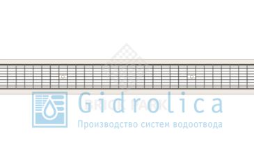 Решетка водоприемная Gidrolica Standart РВ -10.13,6.100 - ячеистая стальная оцинкованная, кл. В125