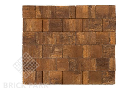 Бетонная брусчатка БРАЕР Старый город Ландхаус Color Mix Сафари 80x160x80