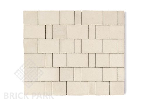 Бетонная брусчатка БРАЕР Старый город Ландхаус белый 160x160x80