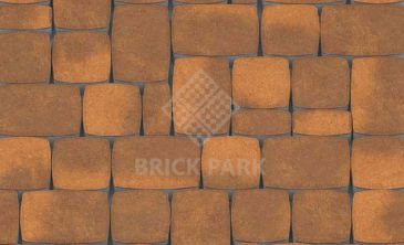 Тротуарная плитка Каменный век Классико Color Mix Коричнево-оранжевый 115×115×60
