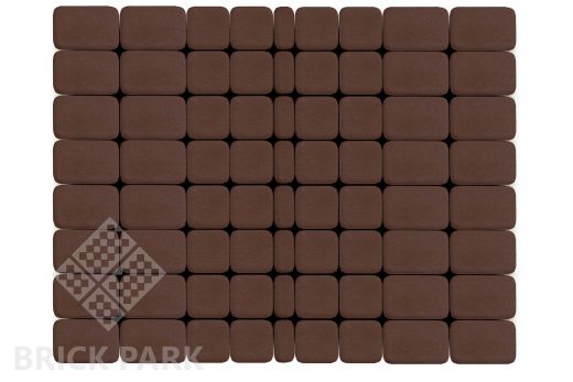 Бетонная брусчатка БРАЕР Классико коричневый 172x115x60
