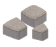 Тротуарная плитка Каменный век Классико Ориджинал Color Mix Коричнево-черный 110(72,8)×115×60